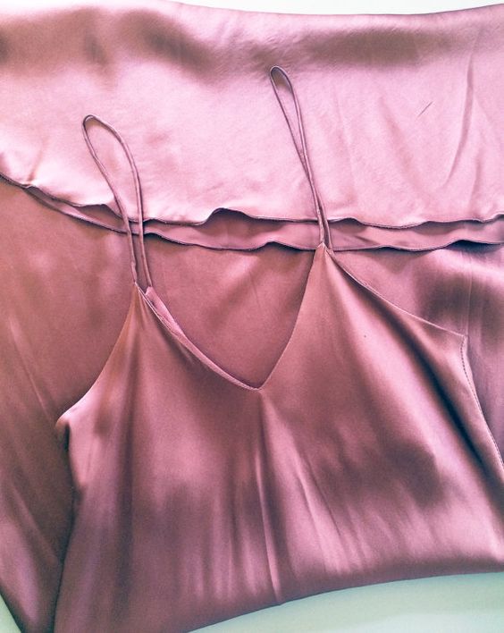 Mauve silk dress