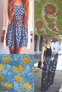 spring fashion prints floral and paisley