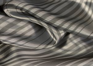 silver stripe jacquard Italian lining fabric