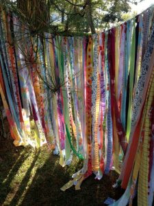 hippy garden fabric curtain