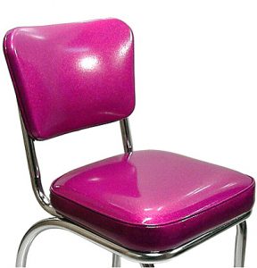 pink glitter vinyl retro seat