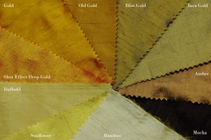 gold dupion silk fabric colours