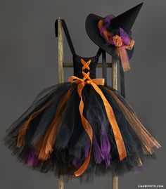 witch costume with tutu