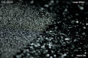 fine and large black glitter fabric