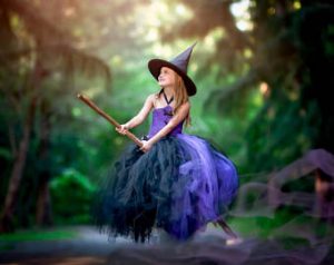 girls purple witch costume