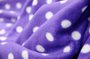 purple polka dot fleece