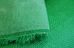 green laminated hessian fabric