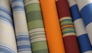 rolls of awning fabric