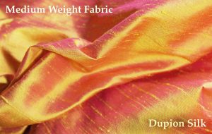 dupion silk pink gold