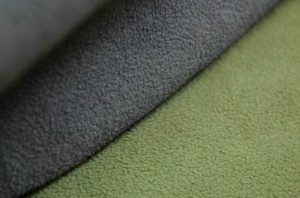 micro-fleece soft dry waterproof green and grey fabric