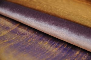 purple and gold dupion silk and velvet upholstery fabric