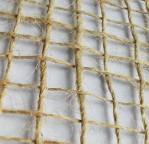close up of hessian scrim netting