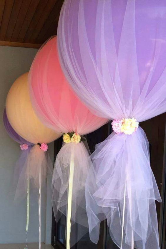 Fabric covered wedding balloons
