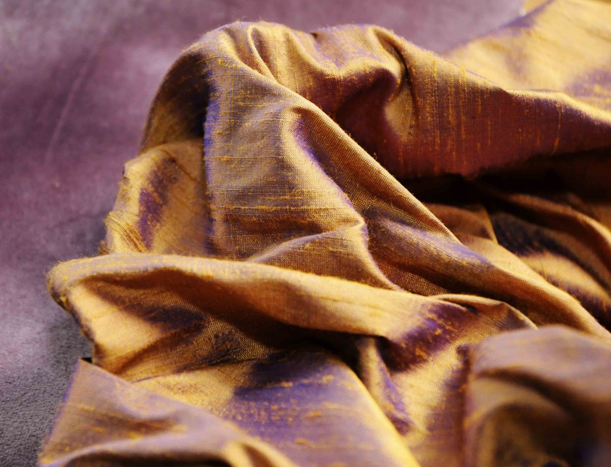 Grey Silk Dupion Cameo