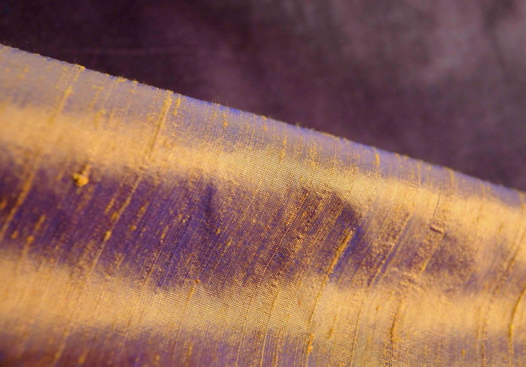 Rich Gold Marble Crushed Silk Dupion Fabric