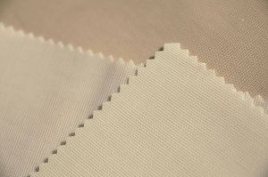 cream PVC Panama waterproof wipe clean cotton drill fabric