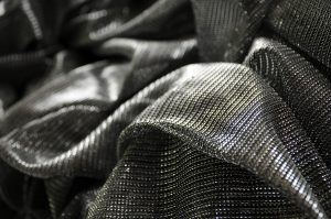 silver metallic stretch lurex fabric