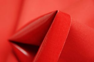 Red PVC Coated Panama Fabric