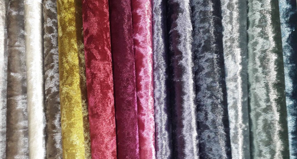 shades in bling crushed velvet range