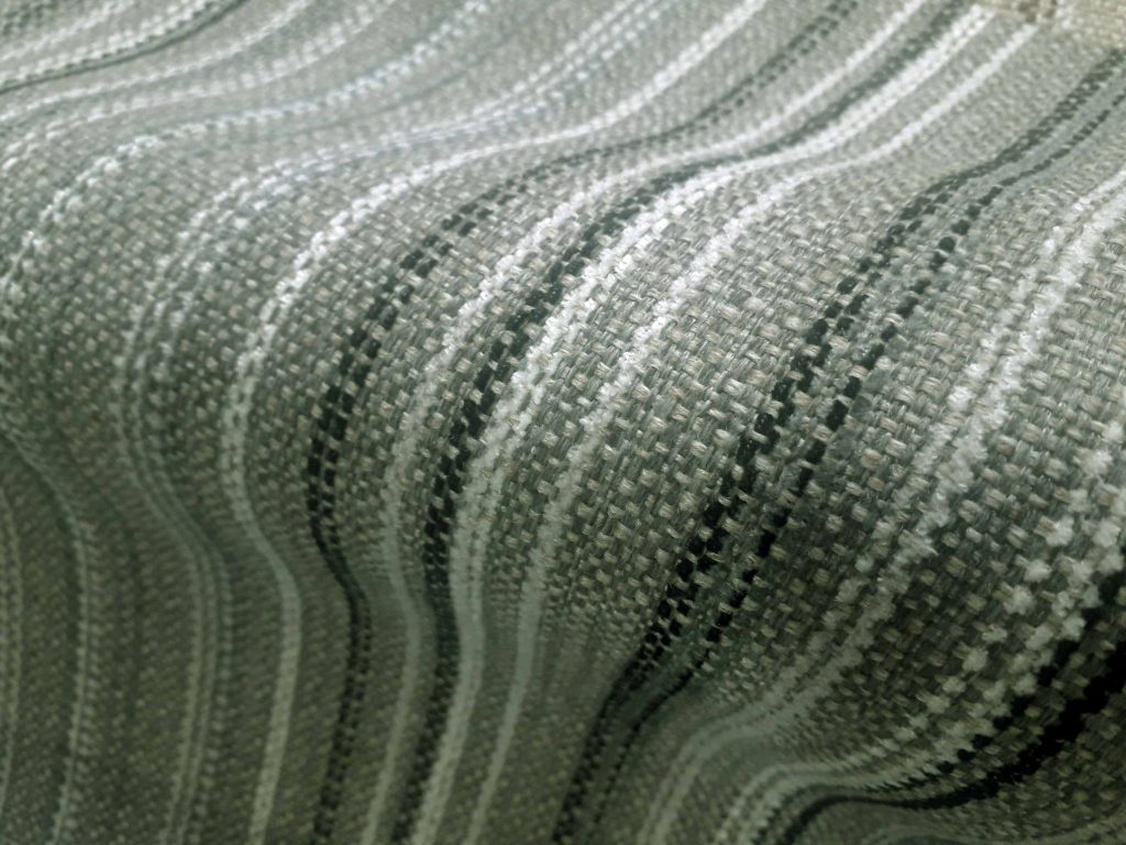 Pebble Lomond stripe fire retardant upholstery fabric