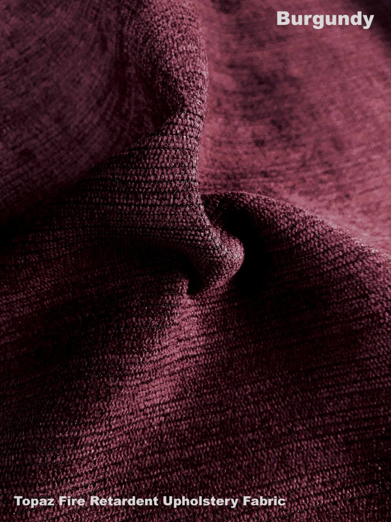 Burgundy Topaz upholstery fire retardant fabric